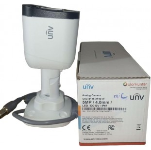 كاميرا مراقبة يوني فيو UNV UAC-B115-AF40-W، رؤية ليلية ملونة بدقة 5 ميجابكسل وميكروفون مدمج