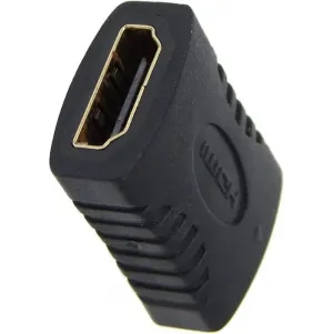 وصلة محول بمنفذ HDMI انثى الى F/F لجهاز HDTV HDCP 1080 بيكسل، من اتش دي ام اي، عدد المنافذ: 2، أسود