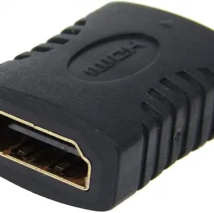 وصلة محول بمنفذ HDMI انثى الى F/F لجهاز HDTV HDCP 1080 بيكسل، من اتش دي ام اي، عدد المنافذ: 2، أسود