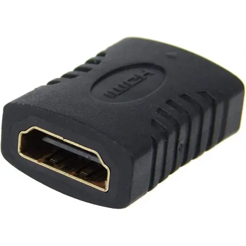 وصلة محول بمنفذ HDMI انثى الى F/F لجهاز HDTV HDCP 1080 بيكسل، من اتش دي ام اي، عدد المنافذ: 2، أسود