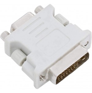 محول DVI إلى VGA أنثى - أبيض - 24 + 5 دبابيس