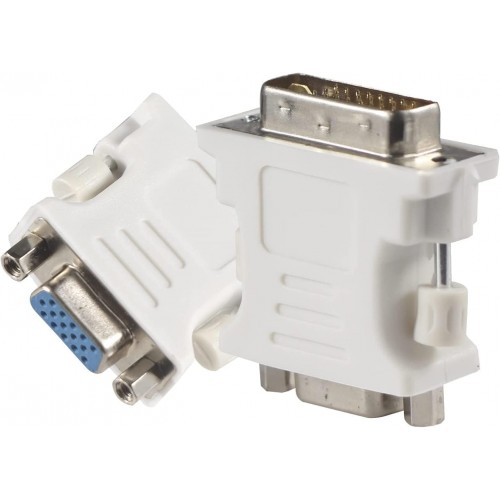 محول DVI إلى VGA أنثى - أبيض - 24 + 5 دبابيس