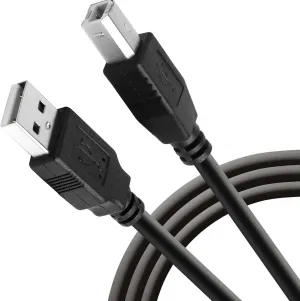 كابل طابعة z1016 USB 2.0 ذكر الى للماسح الضوئي والطابعة اتش بي وكانون وديل وابسون وليكسمارك وزيروكس وسامسونج وغيرها 1.5 متر من زونيك - اسود