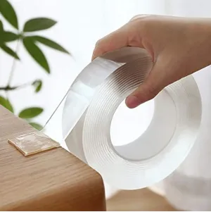 دبل فيس شريط تثبيت نانو مزدوج الوجه - شفاف، 18 ملم × 3 متر